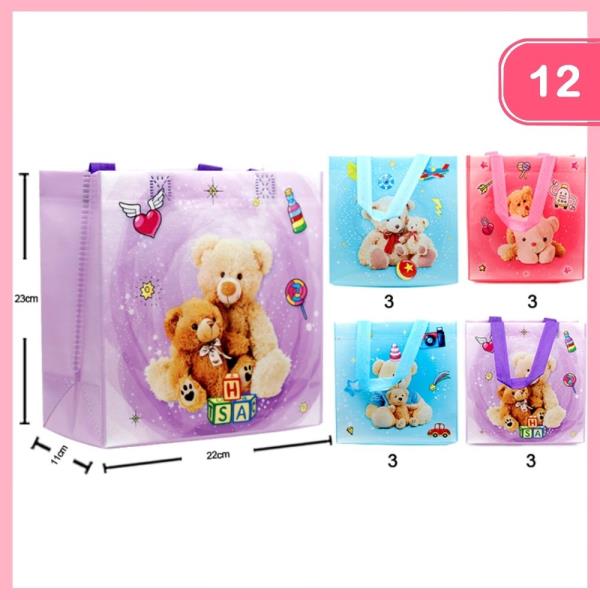 REUSABLE TEDDY BEAR BAG (12 UNITS)