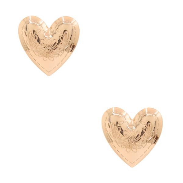 HEART METAL EARRING