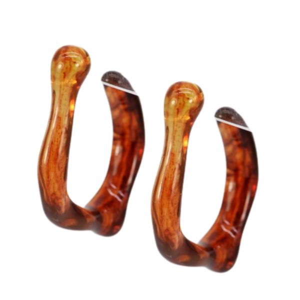 ACETATE ORGANIC SHAPE EARRING