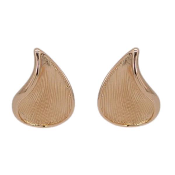 LINED TEARDROP METAL EARRING