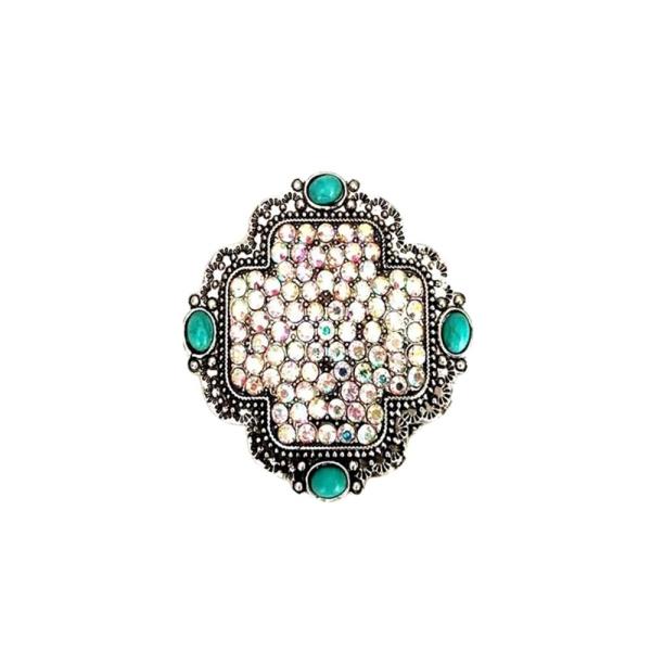 RHINESTONE TQ STONE RING