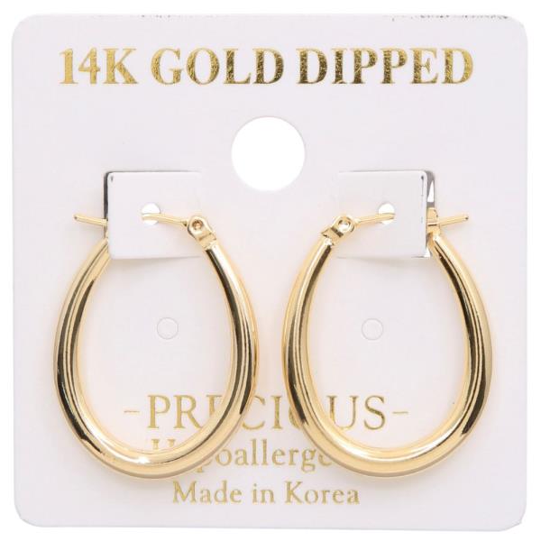 14K GOLD DIPPED TEARDROP EARRING