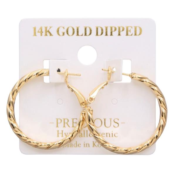 14K GOLD DIPPED HOOP EARRING