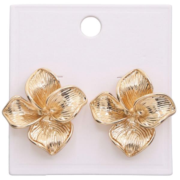 FLOWER METAL EARRING