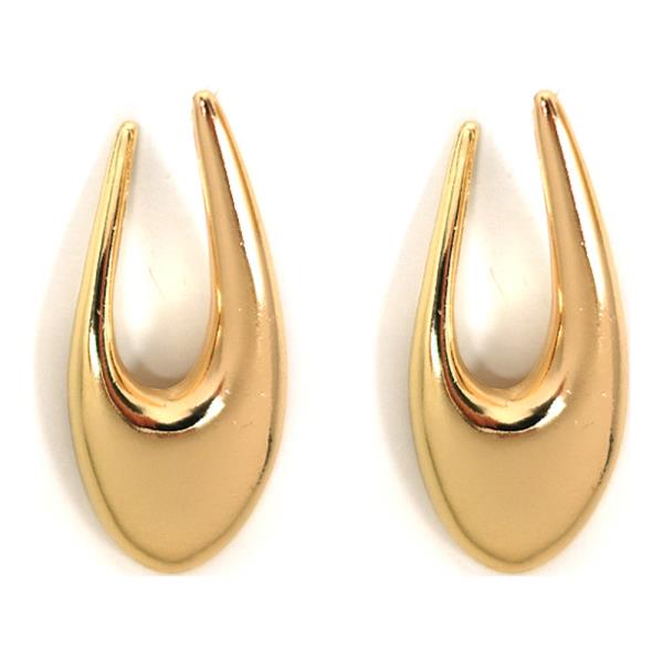 TEXTURED METAL TEARDROP STUD EARRING