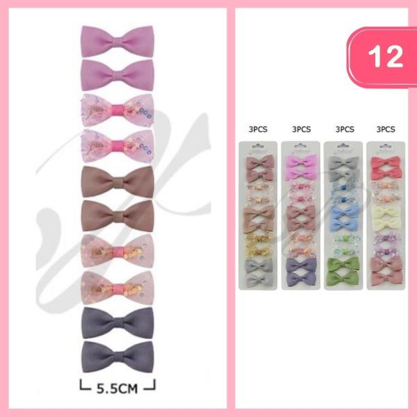MINI HAIR BOWS (12 UNITS)