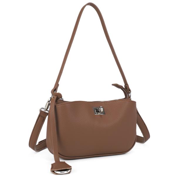 TEXTURED SHOULDER CROSSBODY BAG