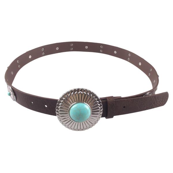 WESTERN TQ STONE BUCKLE BELT