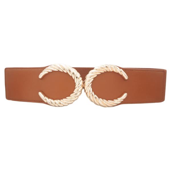 PLUS RIBBED DOUBLE C OPEN FRONT ELASTIC BELT