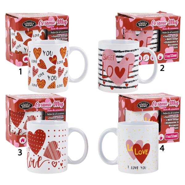 SIMPLY HOME VALENTINES DAY CERAMIC MUG