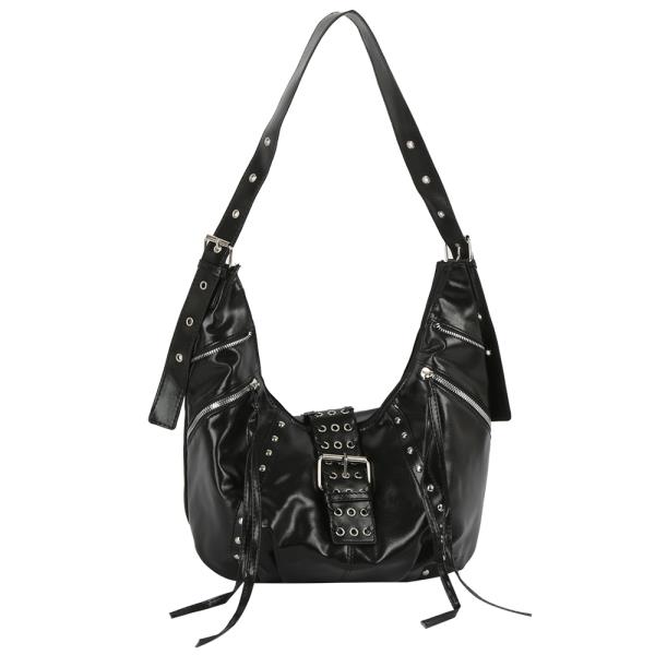SMOOTH BUCKLE SHOULDER BAG
