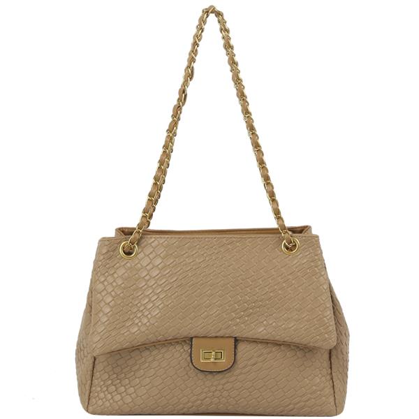 TEXTURED FASHION CASUAL TOTE BAG