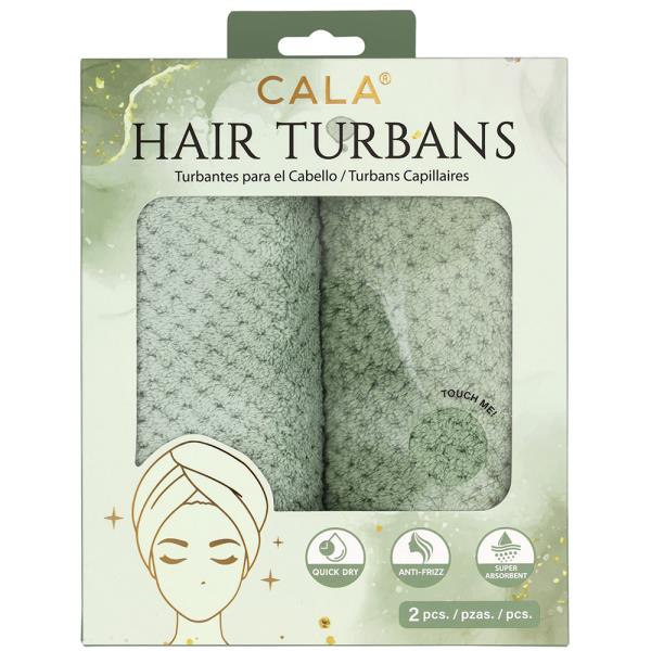 CALA HAIR TURBAN SAGE 2PCS