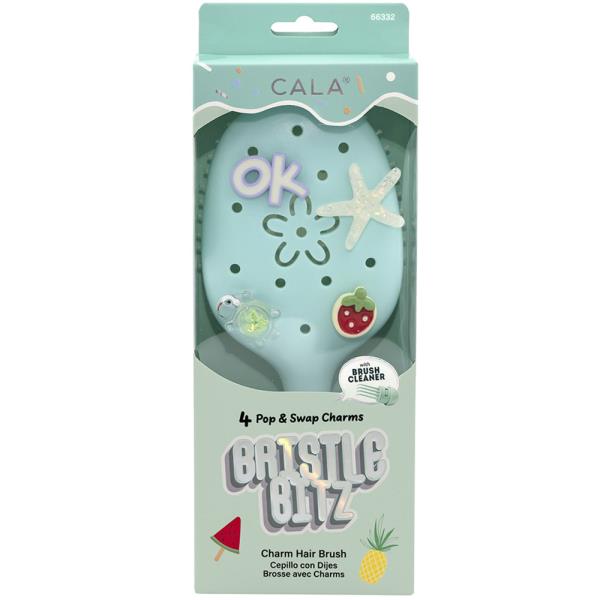 CALA BRISTLE BITZ CHARM HAIR BRUSH LIGHT BLUE