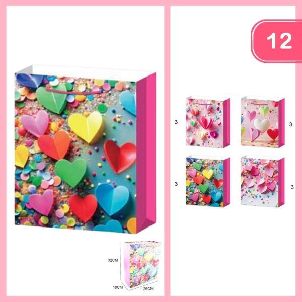 HEART GIFT BAG (12 UNITS)