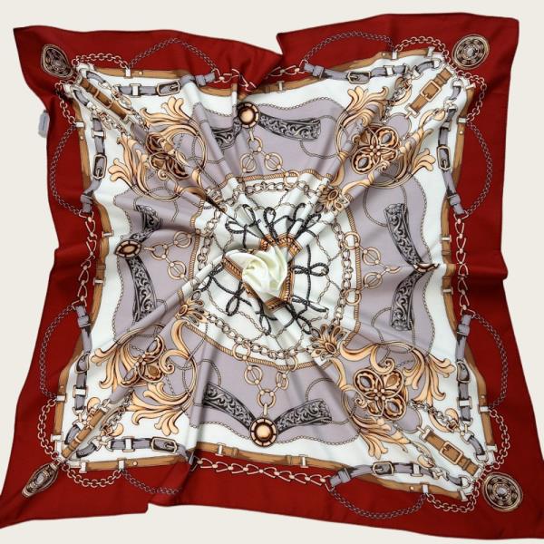 CHAIN ROPE PRINT HEADSCARF – VINTAGE SILKY BANDANA