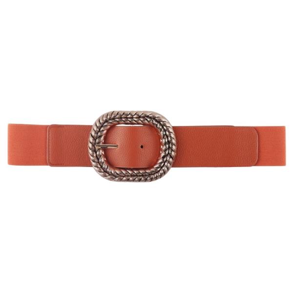 BRAIDED METAL BUCKLE ELASTIC BELT