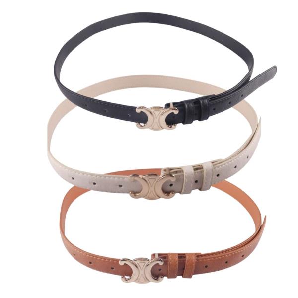 ORNATE METAL ACCENT LEATHER 3PC BELT SET