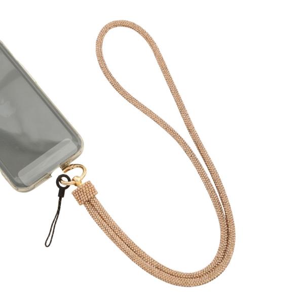 RHINESTONE STUDDED PHONE LANYARD WRIST STRAP
