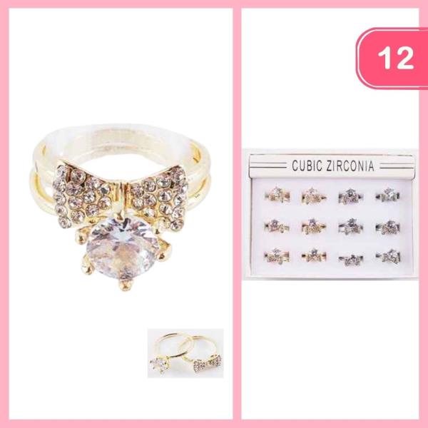 CUBIC ZIRCONIA RING (12 UNITS)