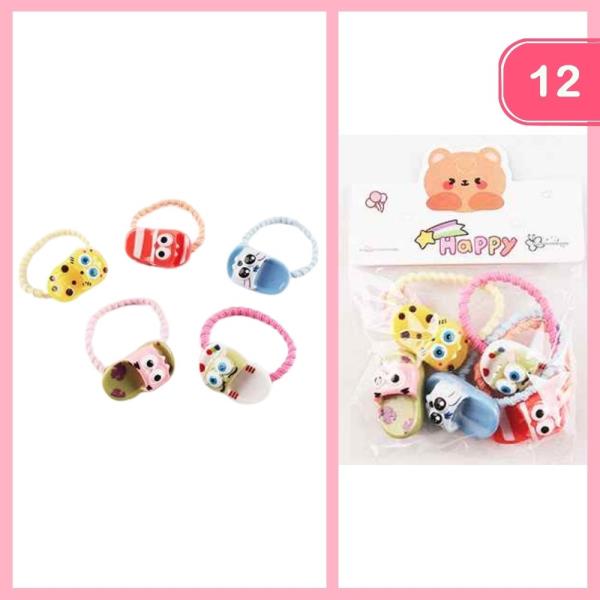 CUTE MINI HAIR TIES (12 UNITS)