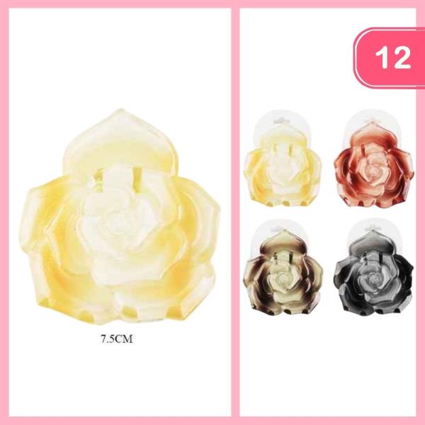 FLOWER HAIR CLAW CLIP (12 UNITS)