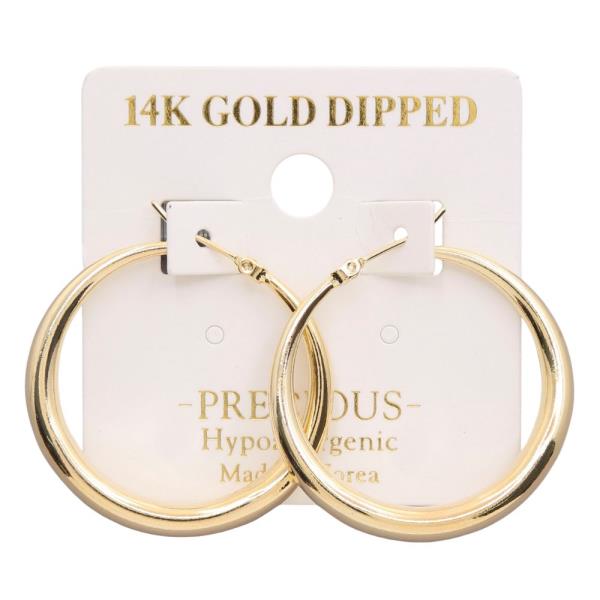 14K GOLD DIPPED HOOP EARRING