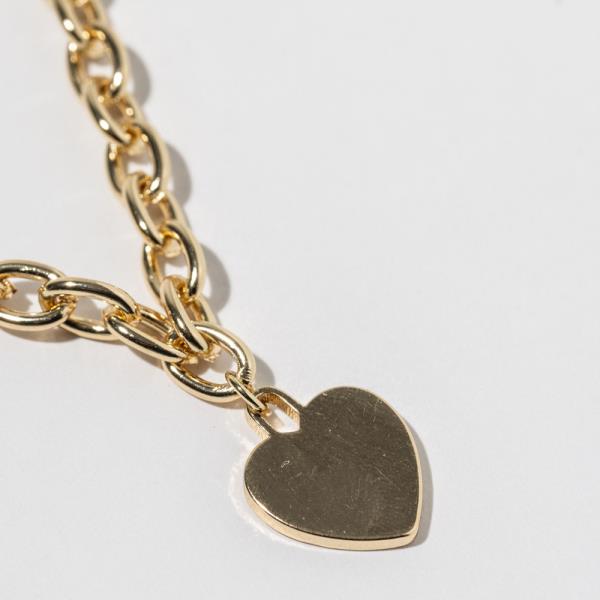GOLD DIPPED HEART PENDANT NECKLACE