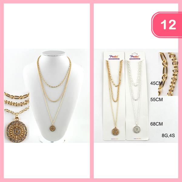 LAYERED PENDANT NECKLACE (12 UNITS)