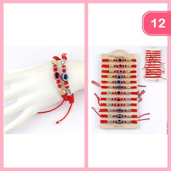 EVIL EYE ADJUSTABLE BRACELET (12 UNITS)