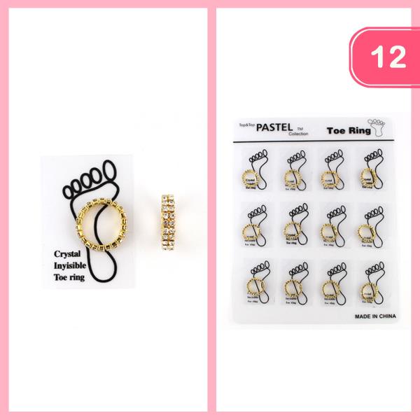 RHINESTONE TOE RING (12 UNITS)