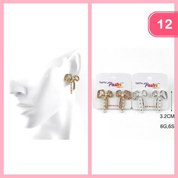 BOW POST EARRING (12 UNITS)