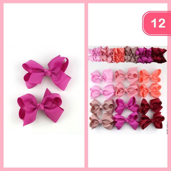 RIBBON HAIR BOW (12 UNITS)
