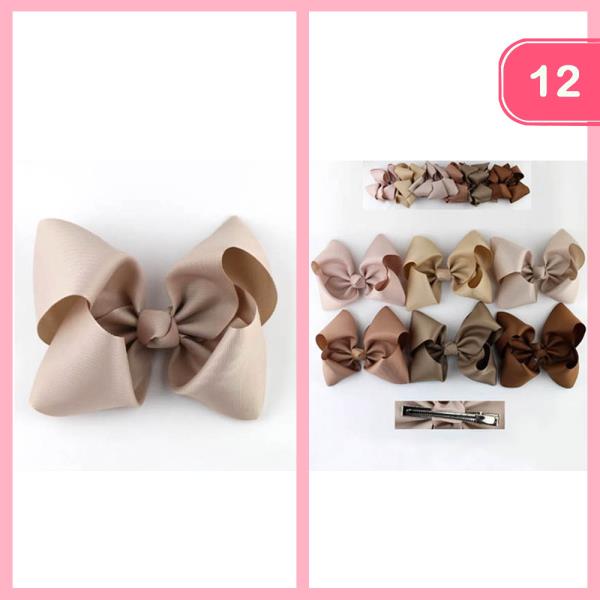 RIBBON HAIR BOW (12 UNITS)