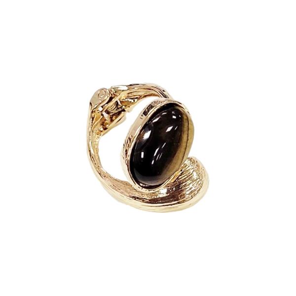 OVAL STONE HINGED RING