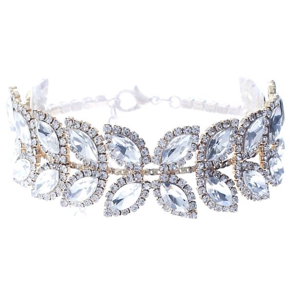 RHINESTONE MARQUISE BRIDAL BRACELET