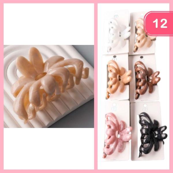 MARBLE FLOWER RAKE CLAW CLIP (12 UNITS)
