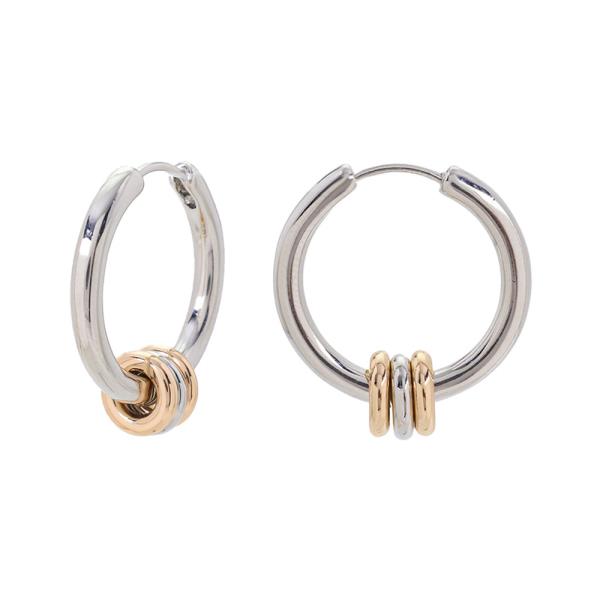 STAINLESS STEEL DOUBLE HOOP EARRING