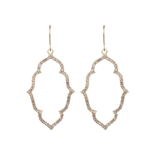 RHINESTONE DANGLE EARRING