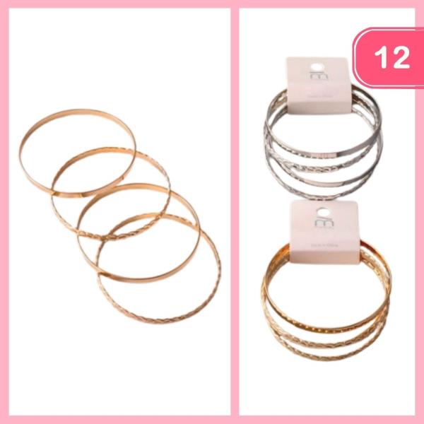 SCALLOPED BANGLE BRACELET (12 UNITS)