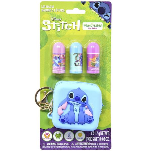 STITCH 3PC LIP BALM W COIN PURSE