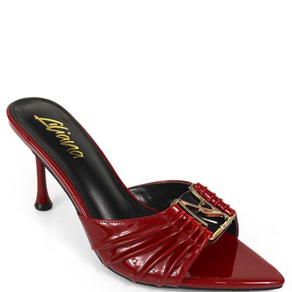 POINTED TOE W PLEATED BAND MULE 12 PAIRS