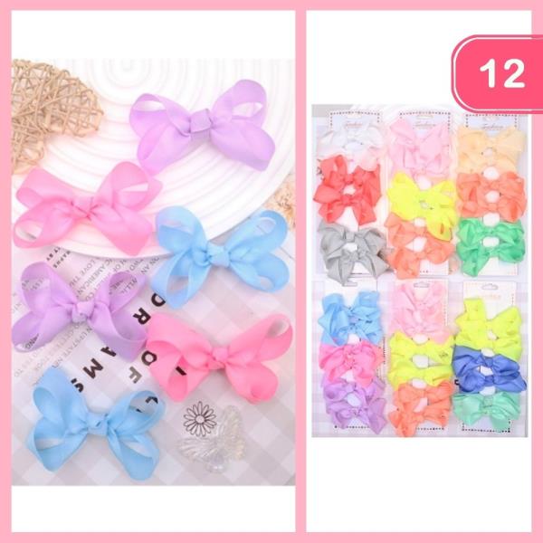 RIBBON HAIR BOW (12 UNITS)