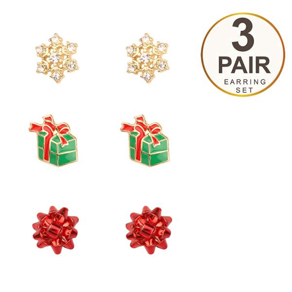 EPOXY CHRISTMAS ASSORTED EARRING SET