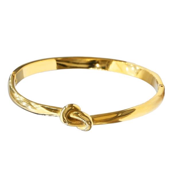 KNOT STAINLESS STEEL BANGLE BRACELET