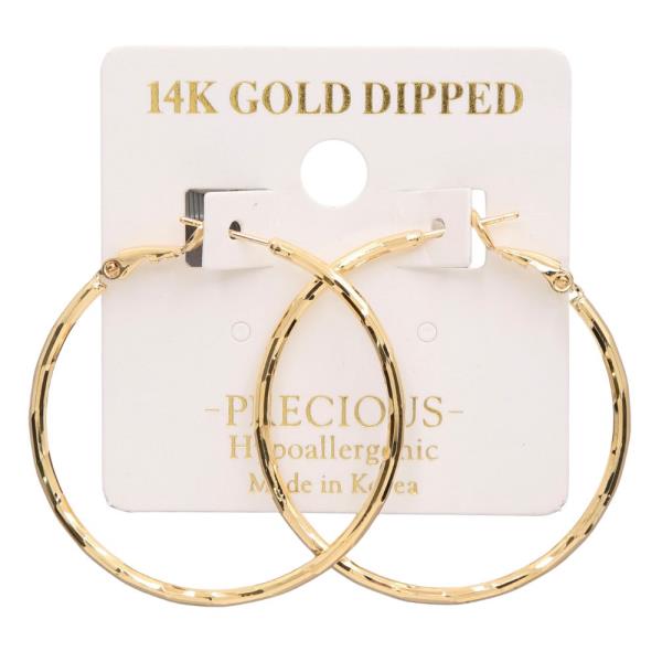 14K GOLD DIPPED HOOP EARRING
