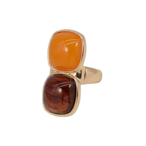 RESIN STONE METAL RING