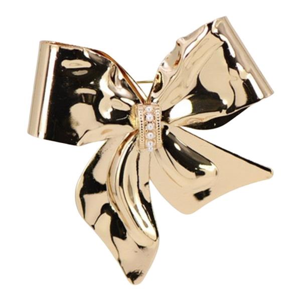 METAL BOW BROOCH PIN