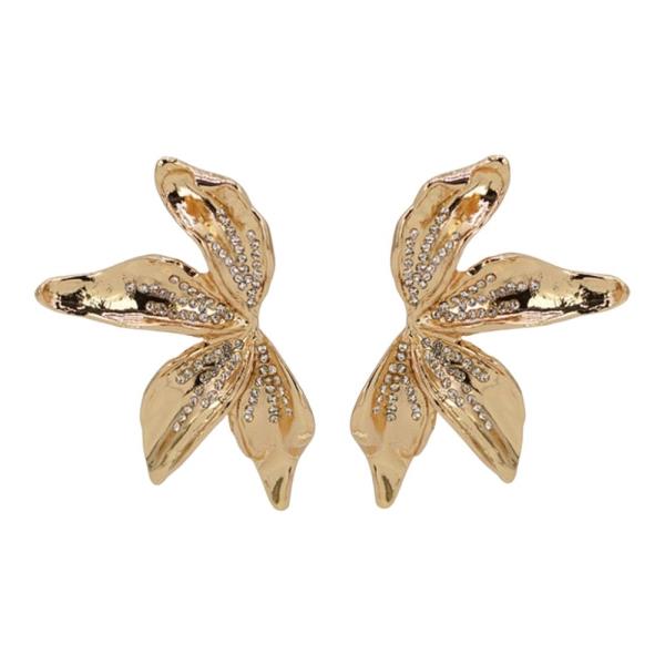 CRYSTAL LEAF STUD EARRING