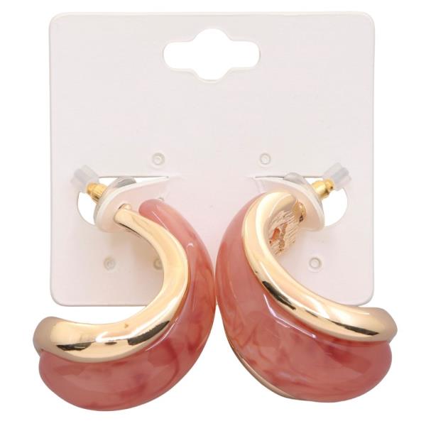 ACETATE OPEN HOOP EARRING